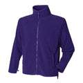 Purple - Front - Henbury Mens Plain Fleece Jacket
