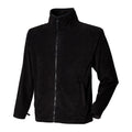 Black - Front - Henbury Mens Plain Fleece Jacket