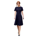 Navy - Back - Brook Taverner Womens-Ladies Belinda Jersey Dress
