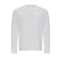White - Front - Awdis Unisex Adult Oversized Long-Sleeved T-Shirt