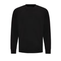 Deep Black - Front - Awdis Unisex Adult Oversized Long-Sleeved T-Shirt