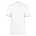 White-Navy - Back - Kustom Kit Womens-Ladies St Mellion Cotton Pique Tipped Polo Shirt