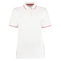 White-Red - Front - Kustom Kit Womens-Ladies St Mellion Cotton Pique Tipped Polo Shirt