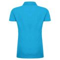 Sapphire Blue - Back - Henbury Womens-Ladies Cotton Pique Modern Polo Shirt