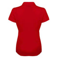 Classic Red - Back - Henbury Womens-Ladies Cotton Pique Modern Polo Shirt