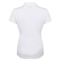 White - Back - Henbury Womens-Ladies Cotton Pique Modern Polo Shirt