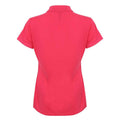 Fuchsia - Back - Henbury Womens-Ladies Cotton Pique Modern Polo Shirt