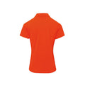 Orange - Back - Premier Womens-Ladies Coolchecker Plus Polo Shirt