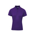 Purple - Front - Premier Womens-Ladies Coolchecker Plus Polo Shirt