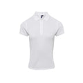 White - Front - Premier Womens-Ladies Coolchecker Plus Polo Shirt