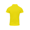 Yellow - Back - Premier Womens-Ladies Coolchecker Plus Polo Shirt
