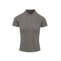 Dark Grey - Front - Premier Womens-Ladies Coolchecker Plus Polo Shirt