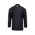 Black Denim - Front - Premier Unisex Adult Wrap Over Long-Sleeved Chef Jacket