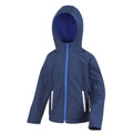 Navy-Royal Blue - Front - Result Core Childrens-Kids TX Performance Hooded Soft Shell Jacket