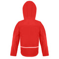 Red-Black - Back - Result Core Childrens-Kids TX Performance Hooded Soft Shell Jacket