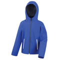 Royal Blue-Navy - Front - Result Core Childrens-Kids TX Performance Hooded Soft Shell Jacket