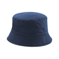 French Navy-White - Front - Beechfield Reversible Bucket Hat