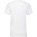 White - Back - Fruit of the Loom Unisex Adult Valueweight V Neck T-Shirt