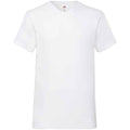 White - Front - Fruit of the Loom Unisex Adult Valueweight V Neck T-Shirt