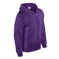 Purple - Side - Gildan Mens Heavy Blend Full Zip Hoodie