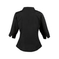 Black - Back - Premier Womens-Ladies Poplin 3-4 Sleeve Shirt