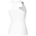 White - Back - Skinni Fit Womens-Ladies Ribbed Stretch Racerback Vest Top