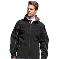 Black-Black - Back - WORK-GUARD by Result Mens Ice Fell Hooded Soft Shell Jacket