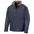 Navy-Navy - Front - WORK-GUARD by Result Mens Ice Fell Hooded Soft Shell Jacket