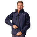 Navy-Navy - Back - WORK-GUARD by Result Mens Ice Fell Hooded Soft Shell Jacket