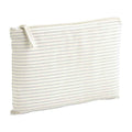 Grey - Back - Westford Mill Striped Organic Cotton Pouch