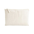 Red - Front - Westford Mill Striped Organic Cotton Pouch