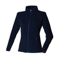 Navy - Front - Skinni Fit Womens-Ladies Plain Microfleece Jacket