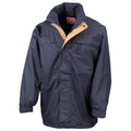 Navy-Sand - Front - Result Mens Midweight Multi-Functional Waterproof Jacket