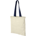 Natural-Navy - Front - Bullet Nevada Cotton Tote