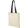 Natural-Solid Black - Front - Bullet Nevada Cotton Tote