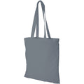 Grey - Front - Bullet Madras Cotton Tote