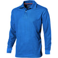 Sky Blue - Back - Slazenger Mens Point Long Sleeve Polo Shirt