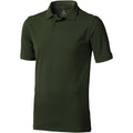 Army Green - Front - Elevate Mens Calgary Short Sleeve Polo