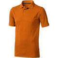 Orange - Front - Elevate Mens Calgary Short Sleeve Polo