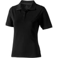 Solid Black - Front - Elevate Calgary Short Sleeve Ladies Polo