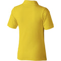Yellow - Back - Elevate Calgary Short Sleeve Ladies Polo