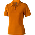 Orange - Front - Elevate Calgary Short Sleeve Ladies Polo