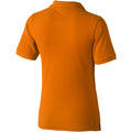 Orange - Back - Elevate Calgary Short Sleeve Ladies Polo