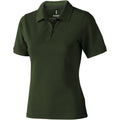 Army Green - Front - Elevate Calgary Short Sleeve Ladies Polo
