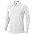 White - Front - Elevate Mens Oakville Long Sleeve Polo Shirt