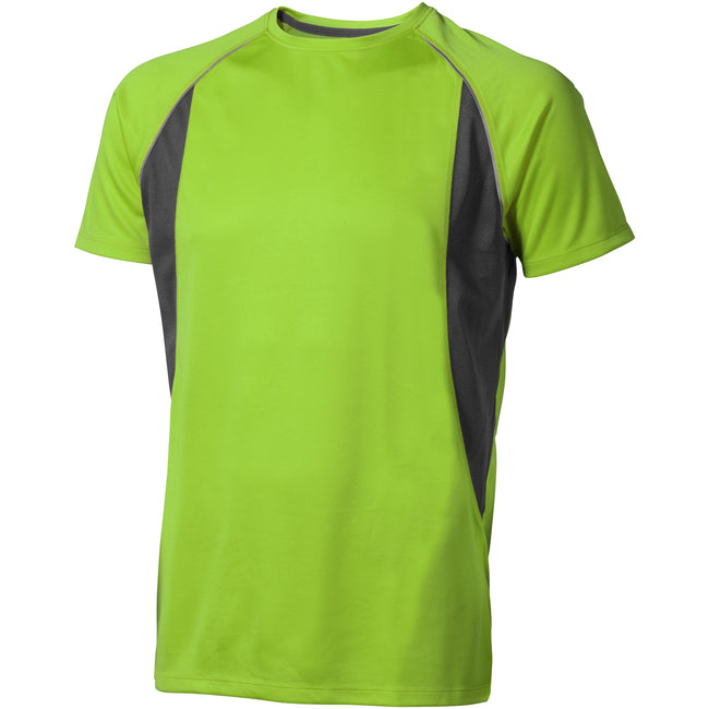 Apple Green-Anthracite - Front - Elevate Mens Quebec Short Sleeve T-Shirt