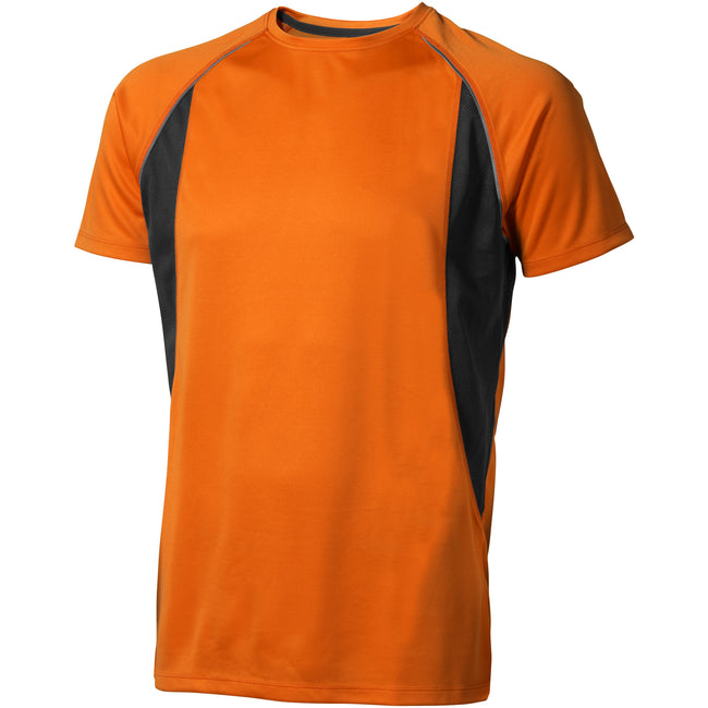 Orange-Anthracite - Front - Elevate Mens Quebec Short Sleeve T-Shirt