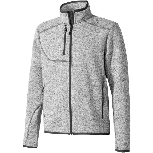 Heather Grey - Front - Elevate Mens Tremblant Knit Jacket