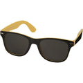 White-Solid Black - Back - Bullet Sun Ray Sunglasses - Black With Colour Pop