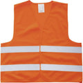 Neon Orange - Back - Bullet Professional Safety Vest In Pouch